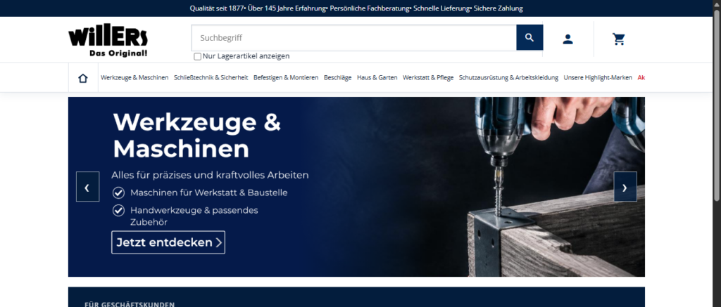 Bild des Willers Onlineshops